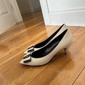 Saint Laurent Anais Kitten Heel 55MM Pumps Sz 36.5